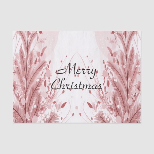 Roter Weihnachtsbaum Schneedekoration Schöne Seidenpapier (Vorderseite)