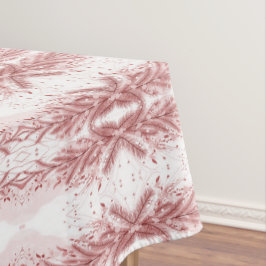 Roter Weihnachtsbaum Schneedekoration Schöne Tischdecke