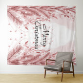 Roter Weihnachtsbaum Schneedekoration Schöne Wandteppich (Beispiel (Horizontal))