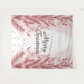 Roter Weihnachtsbaum Schneedekoration Schöne Wandteppich (Vorderseite (Horizontal))