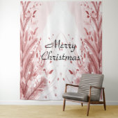 Roter Weihnachtsbaum Schneedekoration Schöne Wandteppich (Beispiel)