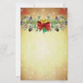 Roter Weihnachtsbaum Sterne Gold Lights Garland Briefpapier (Rückseite)