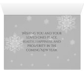 Roter Weihnachtsbaum und Schneeflocken (Innenansicht Horizontal (Unten))