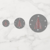 Roter Weihnachtsbaum und Schneeflocken Confetti Konfetti (Rückseiten)