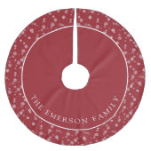 Roter Weihnachtsbaum-Unterleger Polyester Weihnachtsbaumdecke (Vorderseite)
