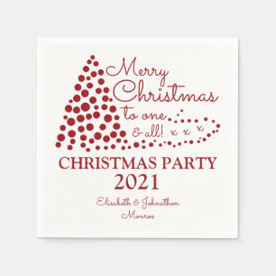 Roter Weihnachtsbaum, Weihnachts-Party Napkin Serviette