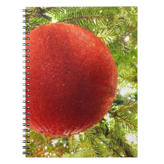 Roter Weihnachtsbaumschmuck Notizblock (Vorderseite)