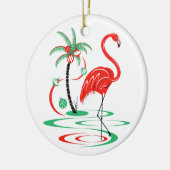 Roter Weihnachtsbrand Keramik Ornament (Links)