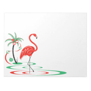 Roter Weihnachtsbrand Notizblock