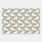 Roter Weihnachtsfest-Kardinal auf Kiefernzweigen Geschenkpapier Set (Vorderseite 2)