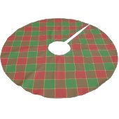 Roter Weihnachtsgrün Karo karierte diagonale Muste Polyester Weihnachtsbaumdecke (Schrägansicht)