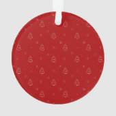 Roter Weihnachtshundename Urlaub Andenken Ornament (Rückseite)