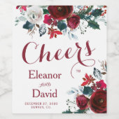 Roter Weihnachtsjubeltrauer Weinetikett (Einzelnes Label)