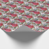 ROTER WEIHNACHTSKardinal Geschenkpapier (Ecke)