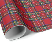 Roter Weihnachtskariert Geschenkpapier (Rolleneckpunkt)