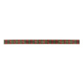 Roter Weihnachtskariert mit individuellem Text Fes Satinband (Vorderseite)