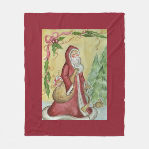 Roter Weihnachtsmann-Decke-Geschenk Fleecedecke