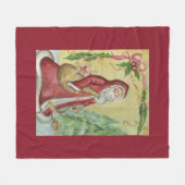 Roter Weihnachtsmann-Deckengeschenk Fleecedecke (Vorderseite (Horizontal))