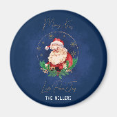 Roter Weihnachtsmann Feierliche Winterfeier Weihna Magnet (Vorne)