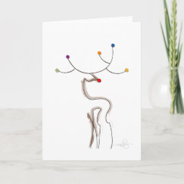 Roter Weihnachtsmann Feiertagskarte