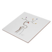 Roter Weihnachtsmann Fliese (Seite)