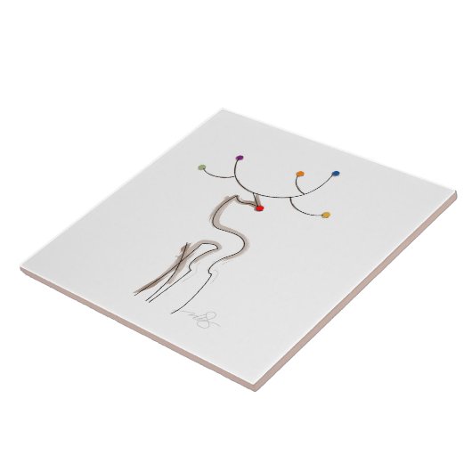 Roter Weihnachtsmann Fliese (Seite)