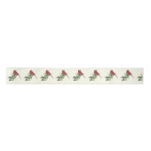 Roter Weihnachtsmann-Kardinal mit Grün Satinband (Vorderseite)