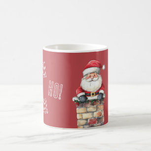 Roter Weihnachtsmann Schornstein Ho! Ho! Ho! Kaffeetasse