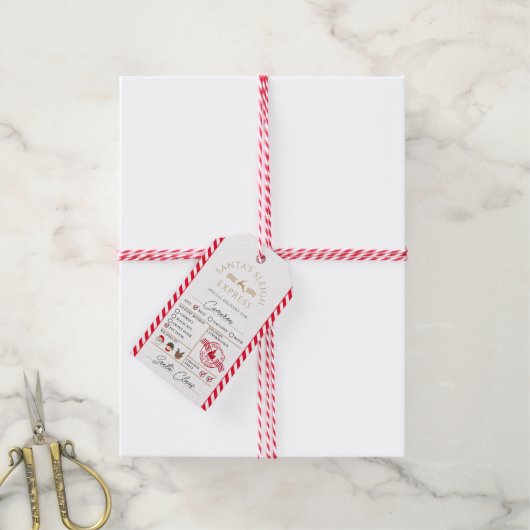 Roter Weihnachtsmann - Sonderlieferung Geschenkanhänger (Mit Garn)