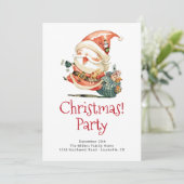 Roter Weihnachtsmann Weihnachten und Neujahr Einla (Stehend Vorderseite)