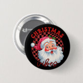 Roter Weihnachtsmann Weihnachtsstimmung Vintage Ro Button (Vorne & Hinten)