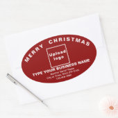 Roter Weihnachtsmarkt Oval Shape Sticker (Umschlag)