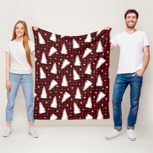Roter Weihnachtsmuster-Flanelldecke Fleecedecke (Beispiel)