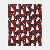 Roter Weihnachtsmuster-Flanelldecke Fleecedecke (Vorderseite)