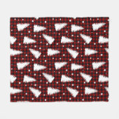 Roter Weihnachtsmuster-Flanelldecke Fleecedecke (Vorderseite (Horizontal))