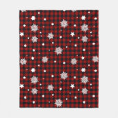 Roter Weihnachtsmuster-Fleece-Decke Fleecedecke (Vorderseite)