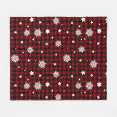 Roter Weihnachtsmuster-Fleece-Decke Fleecedecke (Vorderseite (Horizontal))