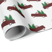 Roter Weihnachtsmuster  Geschenkpapier (Rolleneckpunkt)