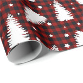 Roter Weihnachtsmuster  Geschenkpapier (Rolleneckpunkt)