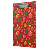Roter Weihnachtsmuster Klemmbrett (Links)