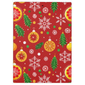 Roter Weihnachtsmuster Klemmbrett (Rückseite)