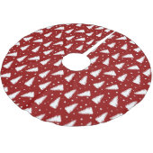 Roter Weihnachtsmuster  Polyester Weihnachtsbaumdecke (Schrägansicht)