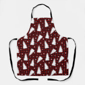 Roter Weihnachtsmuster Schürze (Vorderseite)