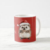Roter Weihnachtsmützen-Igel Kaffeetasse (VorderseiteRechts)