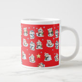 Roter Weihnachtspinguin-Becher Jumbo-Tasse (Rechts)
