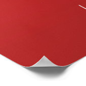 Roter Weihnachtsrahmen mit Schneeflocken Poster (Ecke)