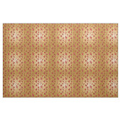 Roter Weihnachtsrinder auf Gold Stoff (Yard (91,4 cm))
