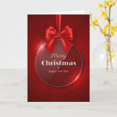 Roter Weihnachtsschmuck Faltkarte Karte (Gelbe Blume)