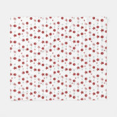 Roter Weihnachtsschmuck & Sterne Fleece-Decke Fleecedecke (Vorderseite (Horizontal))