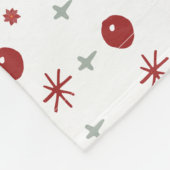 Roter Weihnachtsschmuck & Sterne Fleece-Decke Fleecedecke (Ecke)